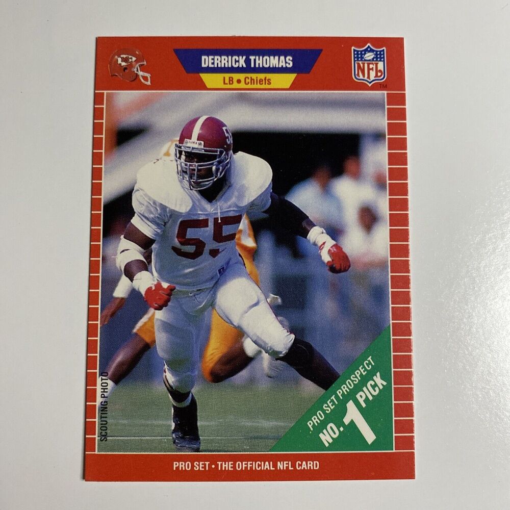 1989 Pro Set Football Card Derrick Thomas #498 Vintage Rookie